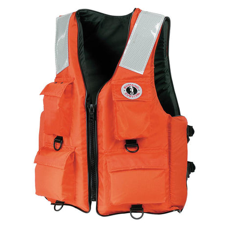 Mustang 4-Pocket Flotation Vest - Orange - Large - Kesper Supply