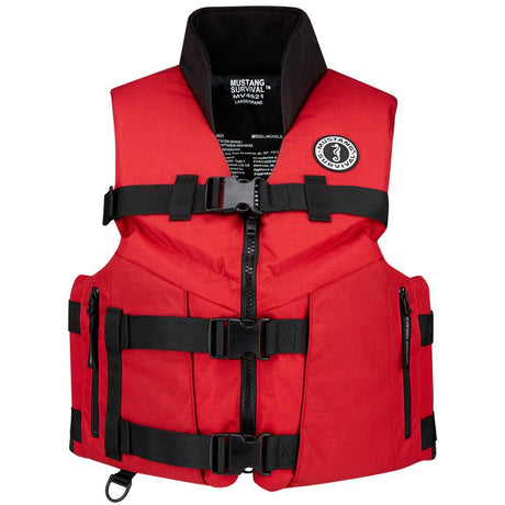 Mustang ACCEL 100 Fishing Foam Vest - Red/Black - Medium - Kesper Supply