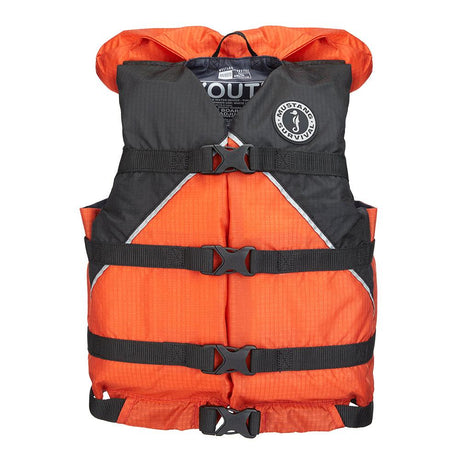 Mustang Canyon V Foam Vest - Universal Youth - Orange/Black - Kesper Supply