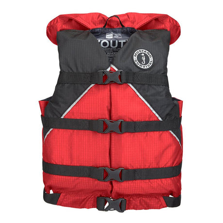 Mustang Canyon V Foam Vest - Universal Youth - Red/Black - Kesper Supply