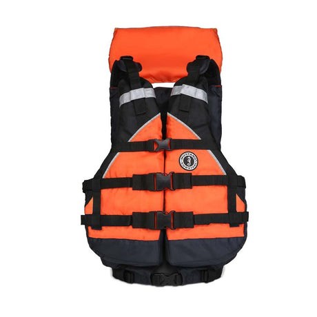 Mustang Explorer V Foam Vest - Adult Universal - Orange/Black - Kesper Supply