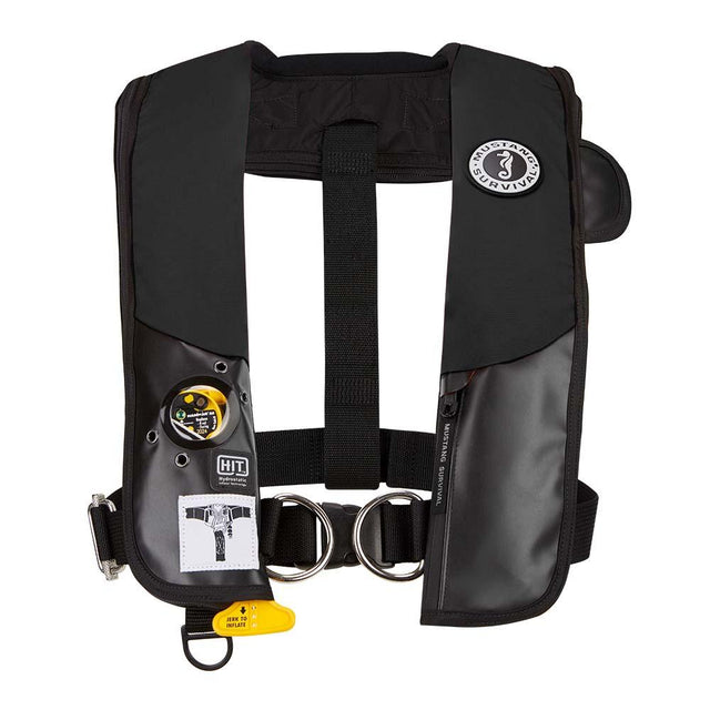 Mustang HIT Hydrostatic Inflatable PFD w/Sailing Harness - Black - Automatic/Manual - Kesper Supply