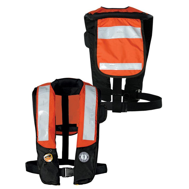 Mustang HIT Inflatable PDF w/SOLAS Reflective Tape - Orange/Black - Automatic/Manual - Kesper Supply