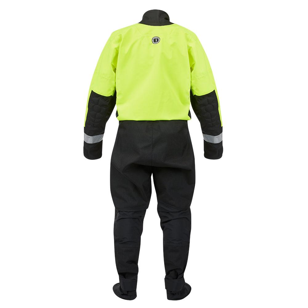 Mustang MSD576 Water Rescue Dry Suit - Fluorescent Yellow Green-Black - Large - Kesper Supply