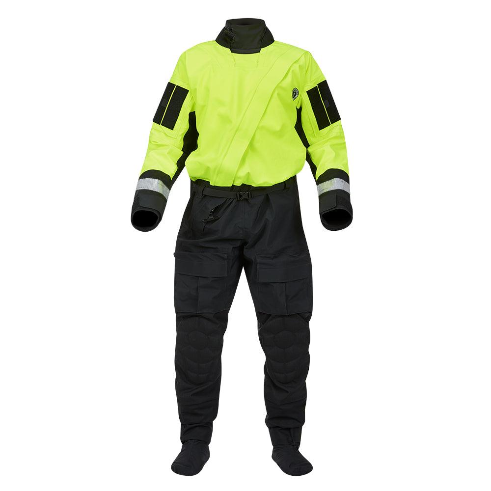 Mustang Sentinel Series Water Rescue Dry Suit - Fluorescent Yellow Green-Black - Large 1 Long - Kesper Supply