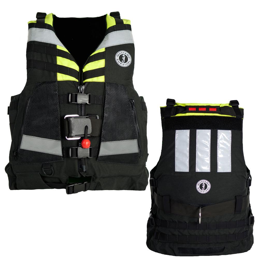 Mustang Swift Water Rescue Vest - Fluorescent Yellow/Green/Black - Universal - Kesper Supply