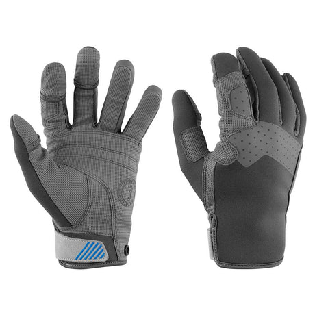 Mustang Traction Closed Finger Gloves - Grey/Blue - Medium - Kesper Supply