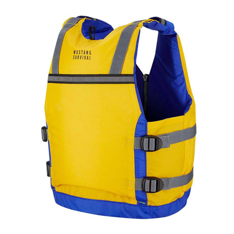 Mustang Youth Reflex Foam Vest - Yellow/Royal Blue - Kesper Supply