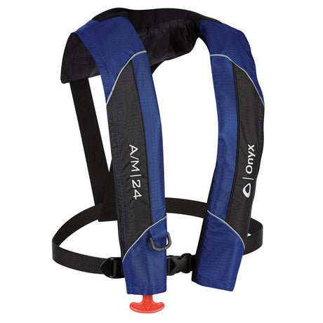 Onyx A/M-24 Automatic/Manual Inflatable PFD Life Jacket - Blue - Kesper Supply