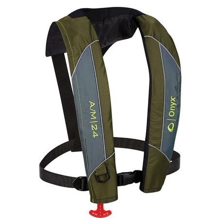 Onyx A/M-24 Automatic/Manual Inflatable PFD Life Jacket - Green - Kesper Supply