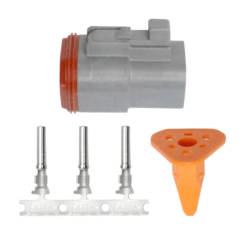 Pacer DT Deutsch Plug Repair Kit - 14-18 AWG (3 Position) - Kesper Supply