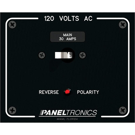 Paneltronics Standard Panel AC Main Double Pole w/30Amp CB & Reverse Polarity Indicator - Kesper Supply