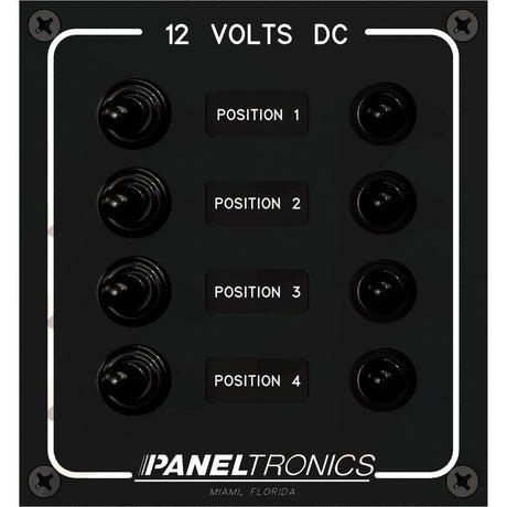 Paneltronics Waterproof Panel - DC 4-Position Toggle Switch & Circuit Breaker - Kesper Supply