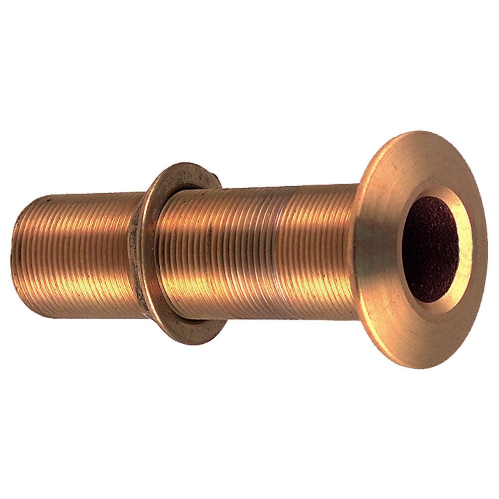 Perko 3/4" Thru-Hull Fitting w/Pipe Thread Bronze Extra Long - Max Hull 5" Thick - Kesper Supply