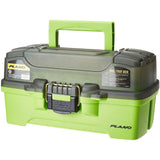 Plano 1-Tray Tackle Box w/Dual Top Access - Smoke & Bright Green - Kesper Supply