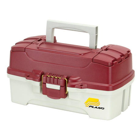 Plano 1-Tray Tackle Box w/Duel Top Access - Red Metallic/Off White - Kesper Supply
