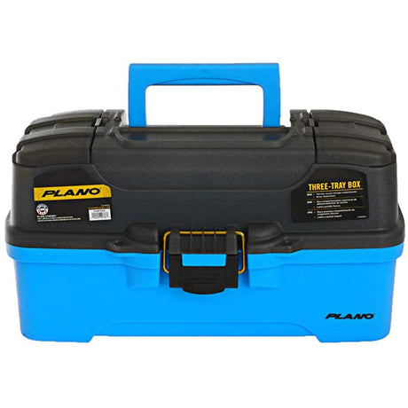 Plano 3-Tray Tackle Box w/Dual Top Access - Smoke & Bright Blue - Kesper Supply