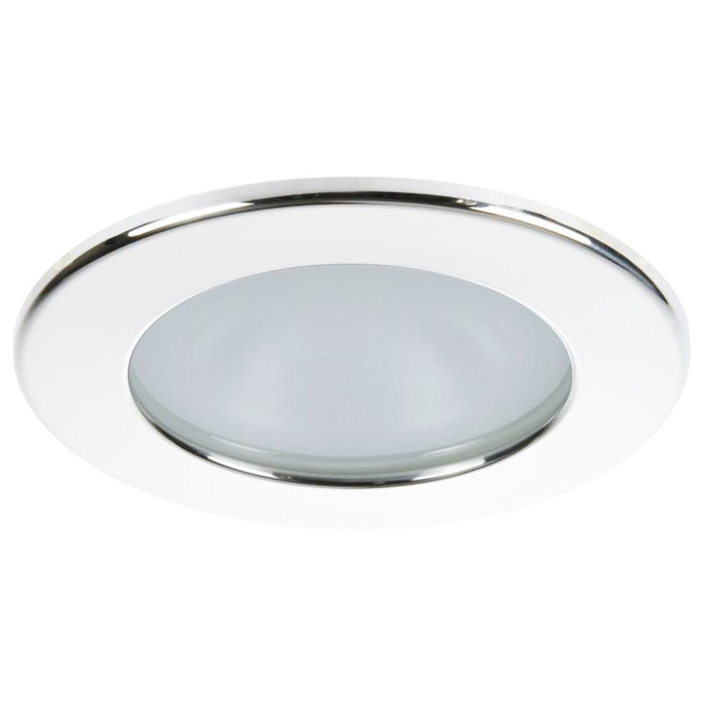 Quick Kai XP Downlight LED - 4W, IP66, Screw Mounted - Round White Bezel, Round Warm White Light - Kesper Supply