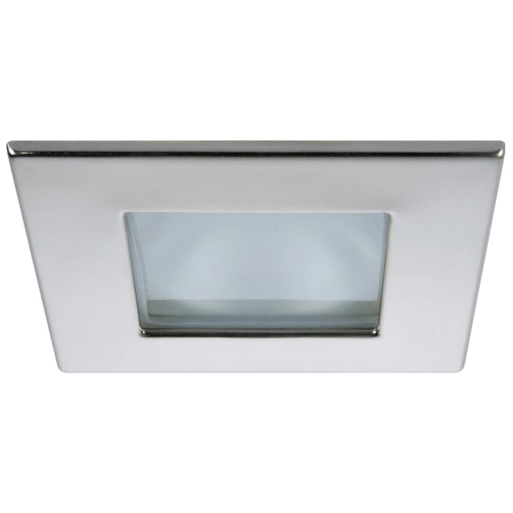 Quick Marina XP Downlight LED - 4W, IP66, Screw Mounted - Square Stainless Bezel, Round Daylight Light - Kesper Supply