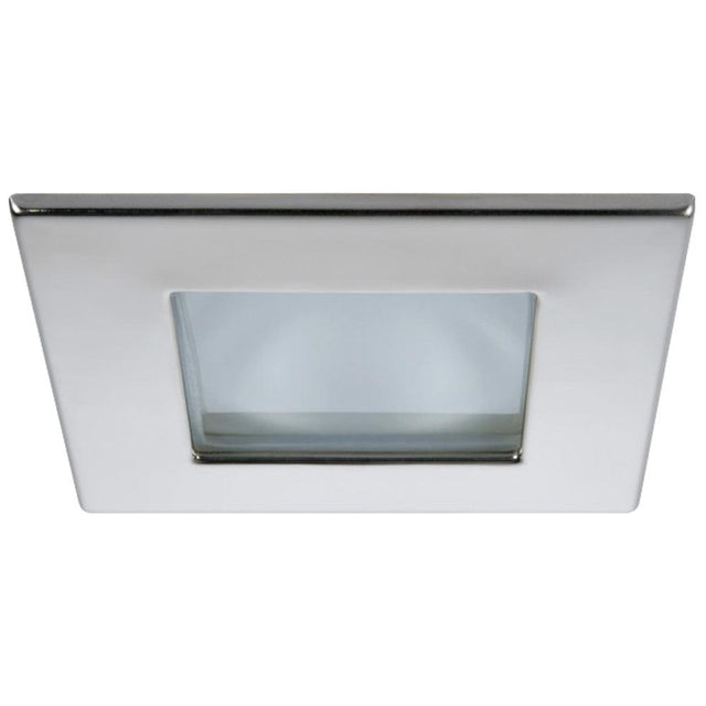 Quick Marina XP Downlight LED - 4W, IP66, Screw Mounted - Square Stainless Bezel, Round Daylight Light - Kesper Supply