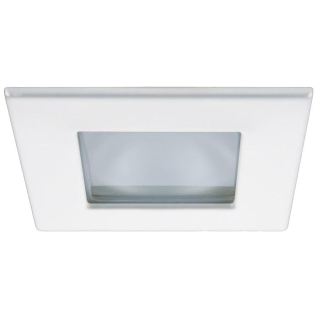 Quick Marina XP Downlight LED - 4W, IP66, Spring Mounted - Square White Bezel, Square Warm White Light - Kesper Supply