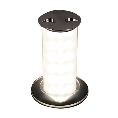 Quick Secret 3W Retractable Lamp w/Automatic Switch IP66 Mirrored Chrome Finish - Warm White LED - Kesper Supply