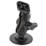 RAM Mount 1" Diameter Ball Mount w/Short Double Socket Arm, 2.5" Flex Adhesive Base & Diamond Base Adapter - Kesper Supply