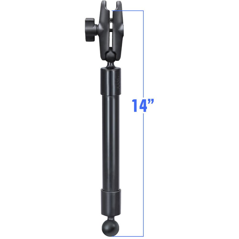 RAM Mount 14" Long Extension Pole w/2 1" Ball Ends and Double Socket Arm - Kesper Supply