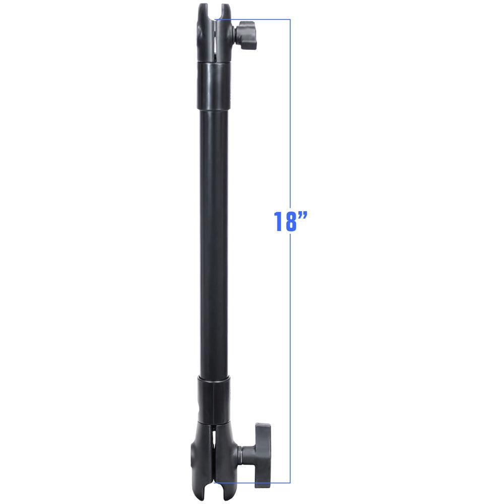 RAM Mount 18" Long Extension Pole w/1" and 1.5" Single Open Sockets - Kesper Supply