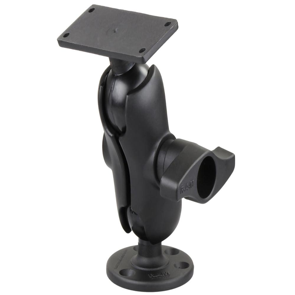 RAM Mount 2.25" Ball Mount w/3.68" Round Base & 2" x 5" Rectangular Base f/Humminbird HELIX 9, 10 & 12 - Kesper Supply