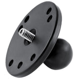 RAM Mount 2.5" Round Base w/1" Ball and 1/4"-20 Threaded Male Post - Kesper Supply