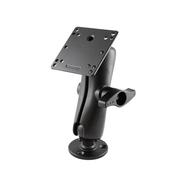 RAM Mount 4.75" Square Base VESA 75mm & 100mm Hole Patterns w/Surface Mount - 2.25" Rubber Ball "D" Size - Kesper Supply