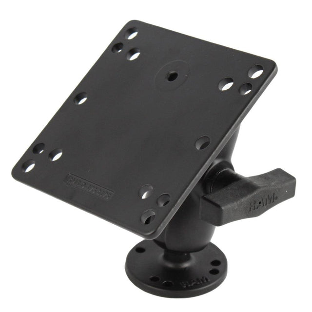 RAM Mount 4.75" Square Base VESA Plate 75mm and 100mm Hole Patterns w/Short Arm Surface Mount - Kesper Supply