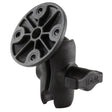 RAM Mount Composite 1" Ball Short Length Double Socket Arm w/2.5" Round Base Including AMPs Hole Pattern - Kesper Supply