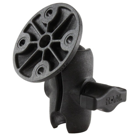 RAM Mount Composite 1" Ball Short Length Double Socket Arm w/2.5" Round Base Including AMPs Hole Pattern - Kesper Supply