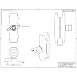 RAM Mount Double Socket Arm w/Jam Nut f/2.25" Bases - Kesper Supply