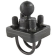 RAM Mount Double U-Bolt Base w/1" Ball f/Rails from 0.75" to 1.25" Diameter - Kesper Supply