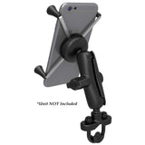 RAM Mount Handlebar Rail Mount w/Zinc Coated U-Bolt Base & Universal X-Grip® Large Phone/Phablet Cradle - Kesper Supply