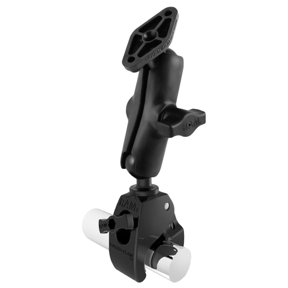 RAM Mount Medium Tough-Claw™ Base w/Double Socket Arm & Diamond Base Adapter - Kesper Supply