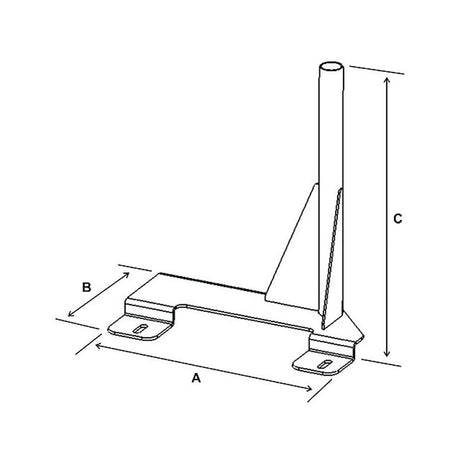 RAM Mount No-Drill Laptop Base f/Ford Econoline Van (1995-2015) - Kesper Supply