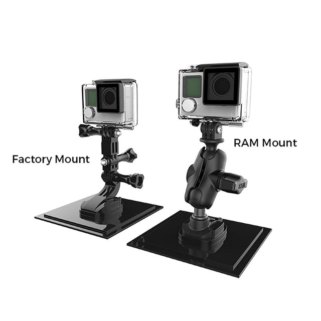 RAM Mount RAM 1" Ball Adapter for GoPro® Bases with Short Arm and Action Camera Adapter - Kesper Supply