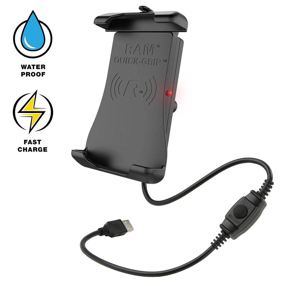 RAM Mount RAM® Quick-Grip™ 15W Waterproof Wireless Charging Holder w/Ball - Kesper Supply