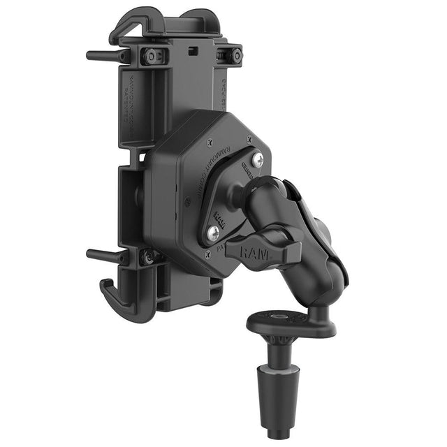 RAM Mount RAM® Quick-Grip™ XL Phone Mount w/Vibe-Safe™ & Fork Stem Base - Short - Kesper Supply