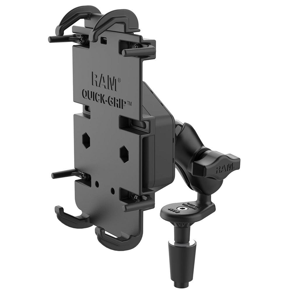 RAM Mount RAM® Quick-Grip™ XL Phone Mount w/Vibe-Safe™ & Fork Stem Base - Short - Kesper Supply