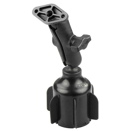 RAM Mount RAM® Stubby™ Cup Holder Mount w/Diamond Plate - Kesper Supply