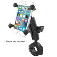 RAM Mount RAM® Torque™ 1 1/8" - 1 1/2" Diameter Handlebar/Rail Bae with 1" Ball, Medium Arm and X-Grip® for Larger Phones - Kesper Supply