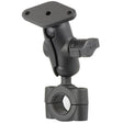 RAM Mount RAM® Torque™ 3/4" - 1" Diameter Handlebar/Rail Base with 1" Ball, SHORT Arm and Diamond Plate - Kesper Supply