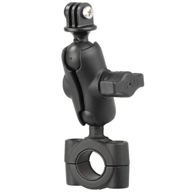 RAM Mount RAM® Torque™ 3/4" - 1" Diameter Handlebar/Rail Base with 1" Ball, SHORT Arm and GoPro®/Action Camera Mount - Kesper Supply