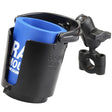 RAM Mount RAM® Torque™ 3/4" - 1" Diameter Handlebar/Rail Base with 1" Ball, SHORT Arm and Level Cup™ - Kesper Supply