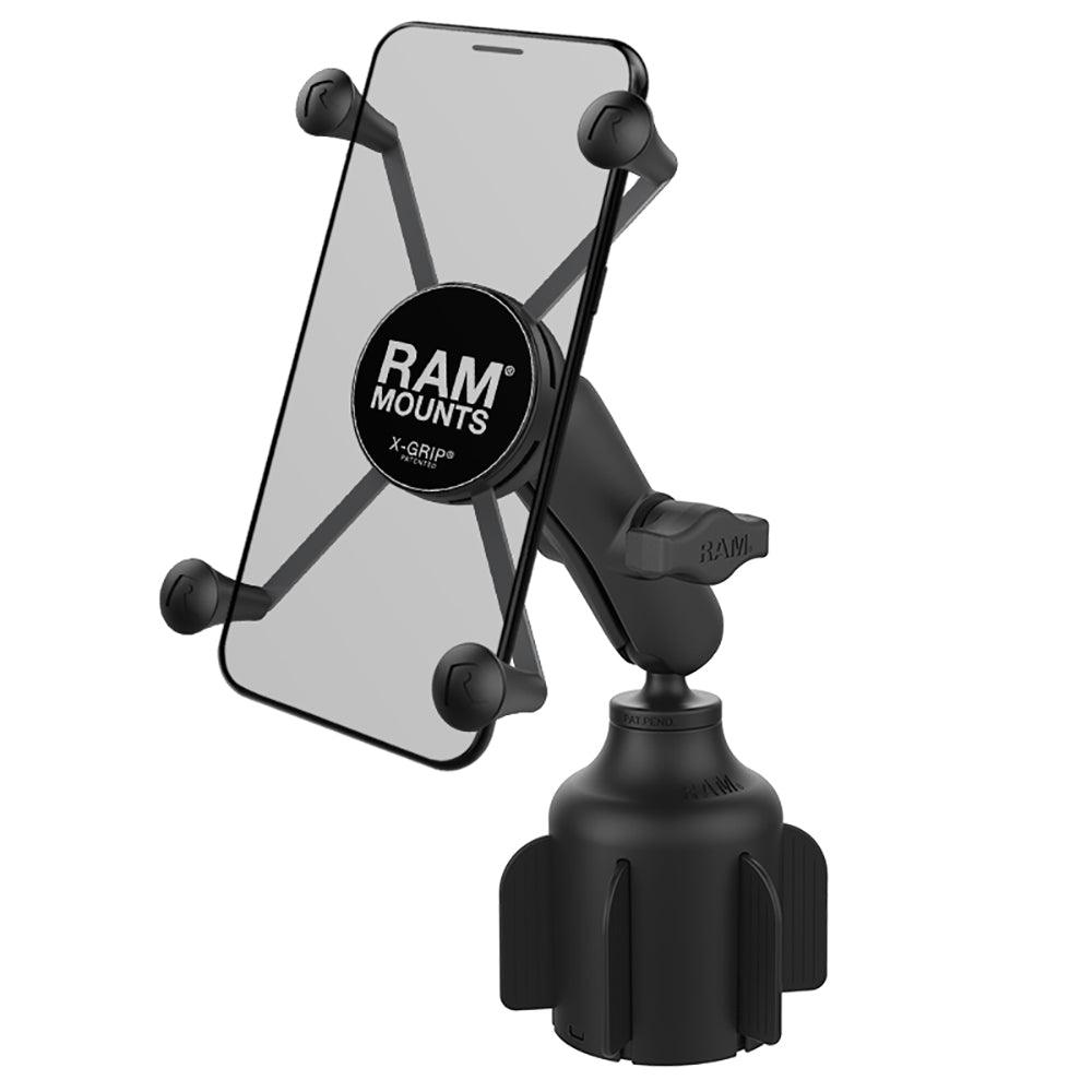 RAM Mount RAM® X-Grip® Large Phone Mount w/RAM® Stubby™ Cup Holder Base - Kesper Supply